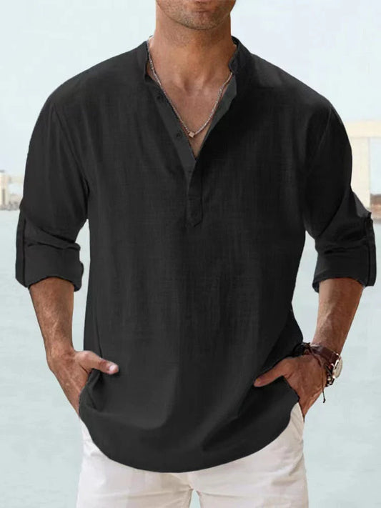 Camicia over in lino casual